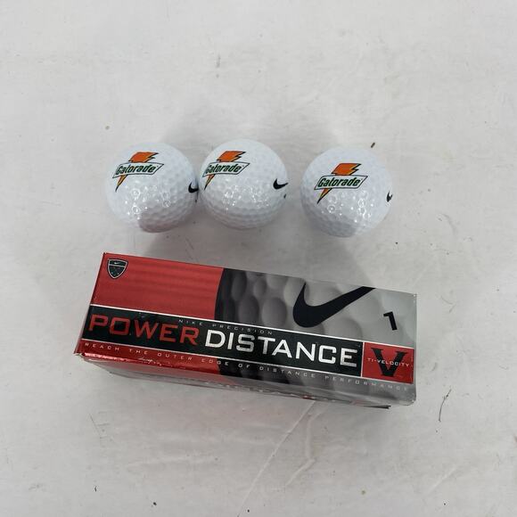 Nike Gatorade Power Distance Ti Velocity Golf Balls New Box of 3 - Picture 1 of 3